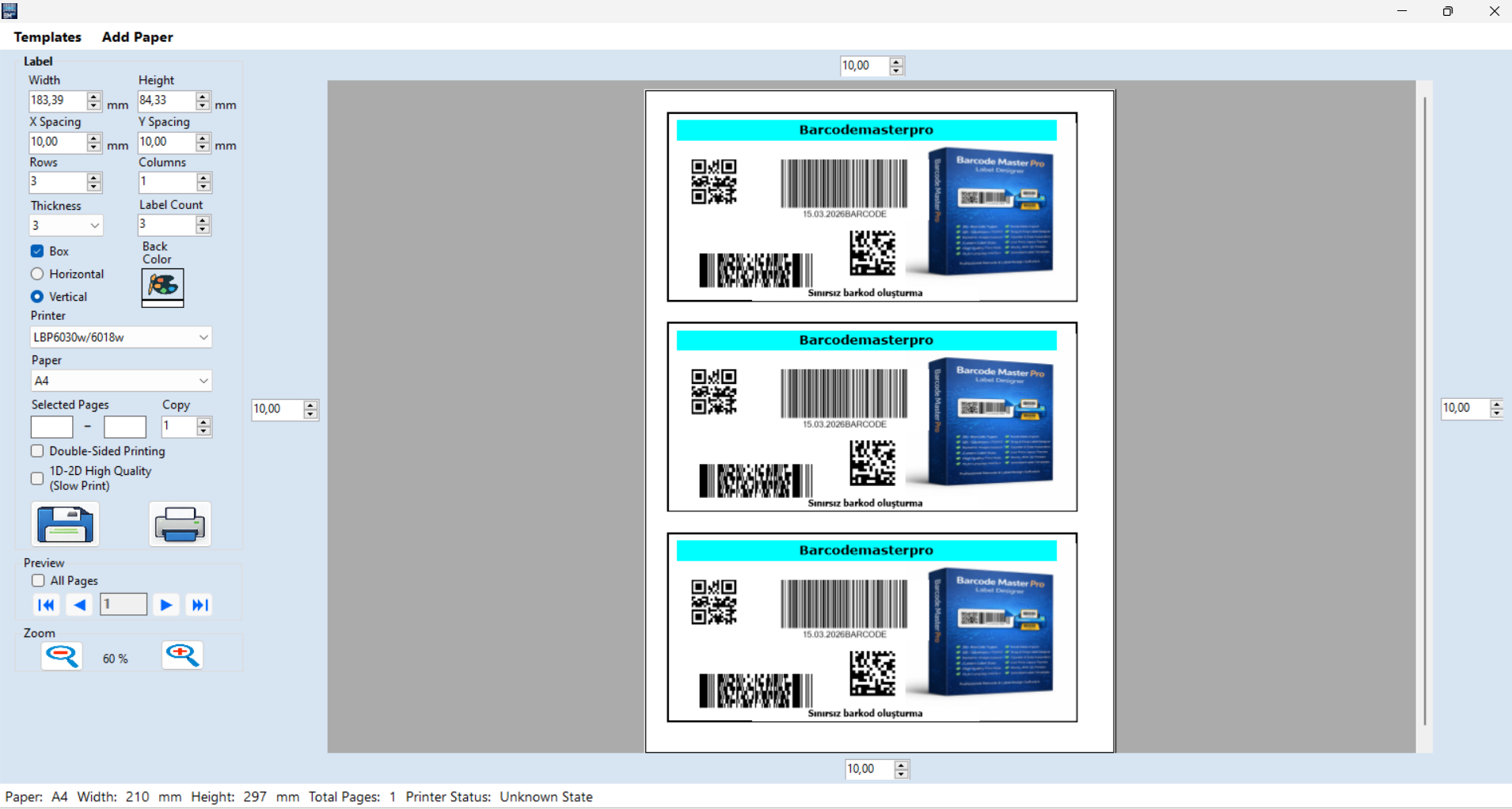 BarcodeMaster Pro Print